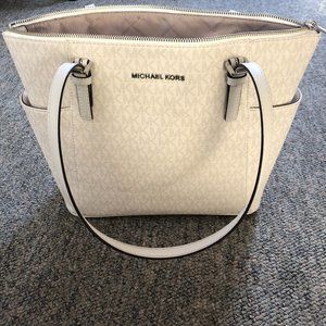 Michael Kors Canvas Zip Top Tote Bag